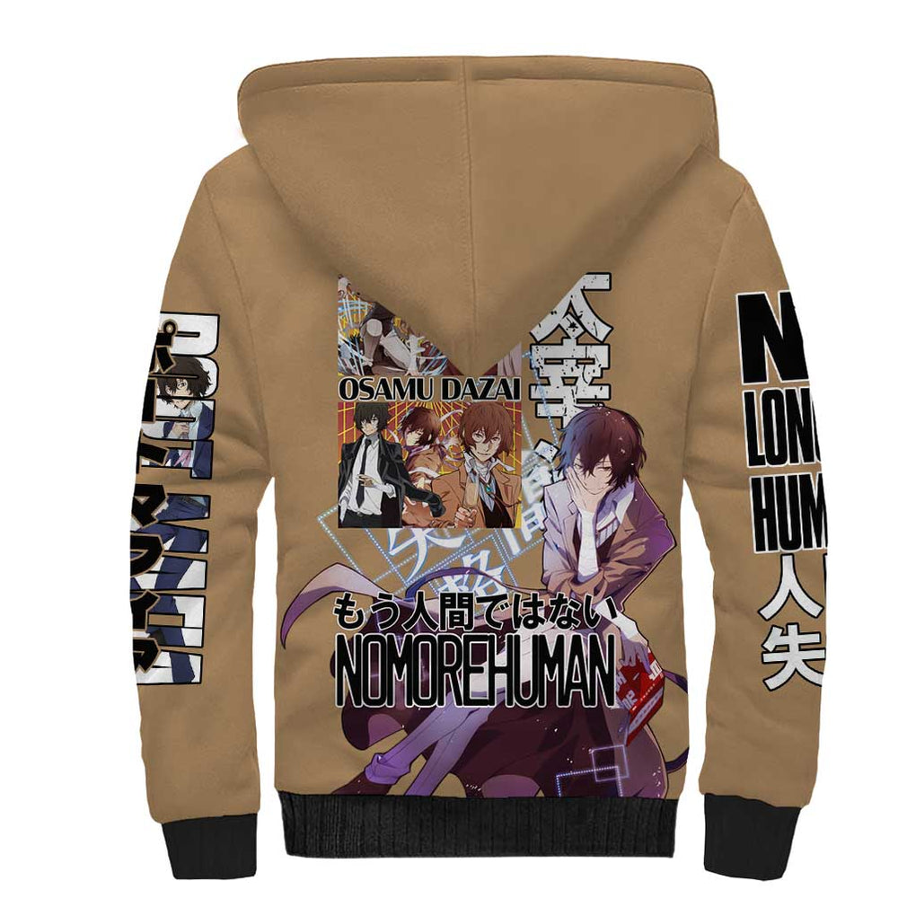 Osamu Dazai Bungou Stray Dogs Sherpa Hoodie Anime Style