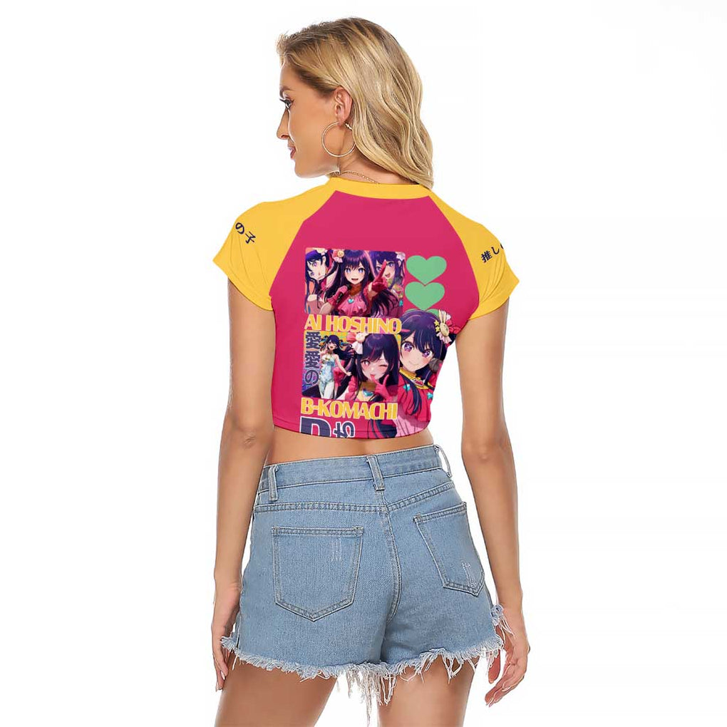 Ai Hoshino Oshi no Ko Raglan Cropped T Shirt Anime Style