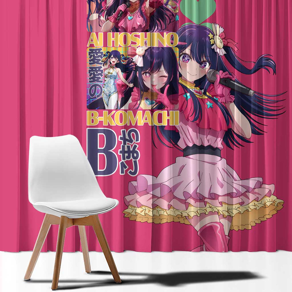 Ai Hoshino Oshi no Ko Window Curtain Anime Style