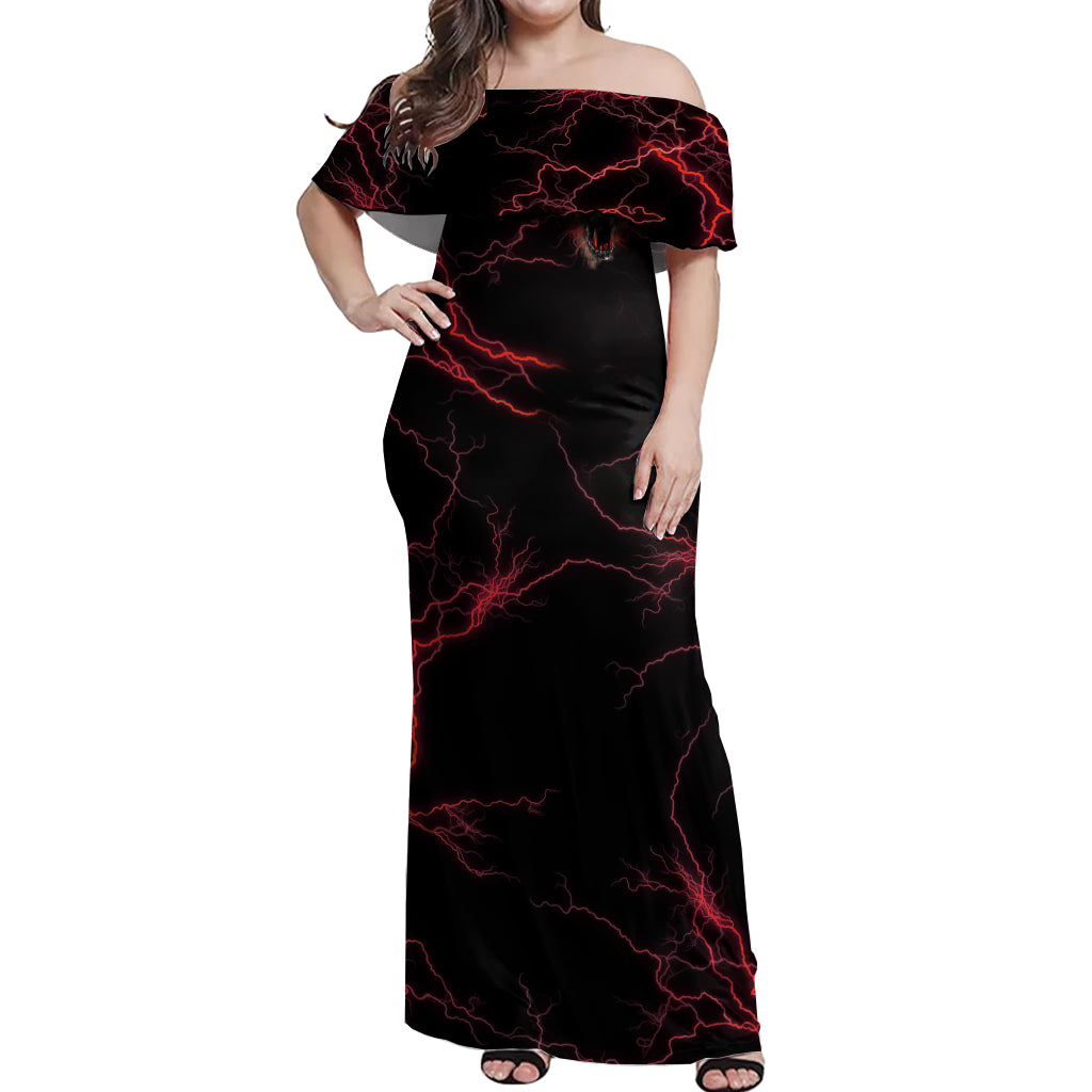 im-never-alone-skull-demon-off-shoulder-maxi-dress