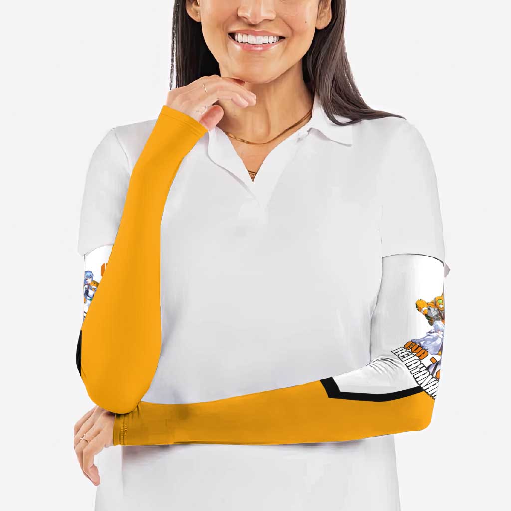 Evangelion EVA-00 and Rei Ayanami Yellow and White Arm Sleeves Design with Mecha and Character Artwork - The Mazicc