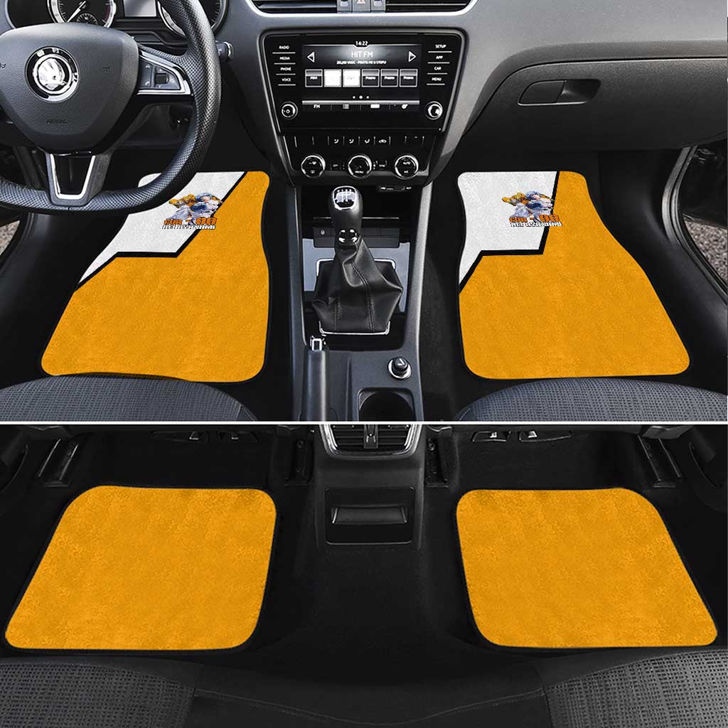 Evangelion EVA-00 and Rei Ayanami Yellow and White Car Mats Design with Mecha and Character Artwork - The Mazicc