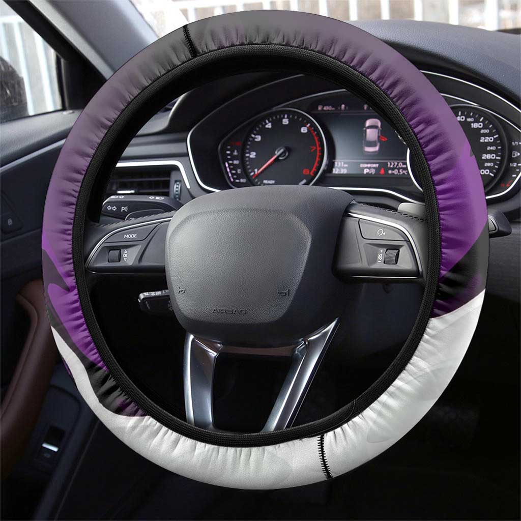 Shinobu Kocho Demon Slayer Butterfly Theme Steering Wheel Cover with Purple Accents and Manga Collage Design - The Mazicc