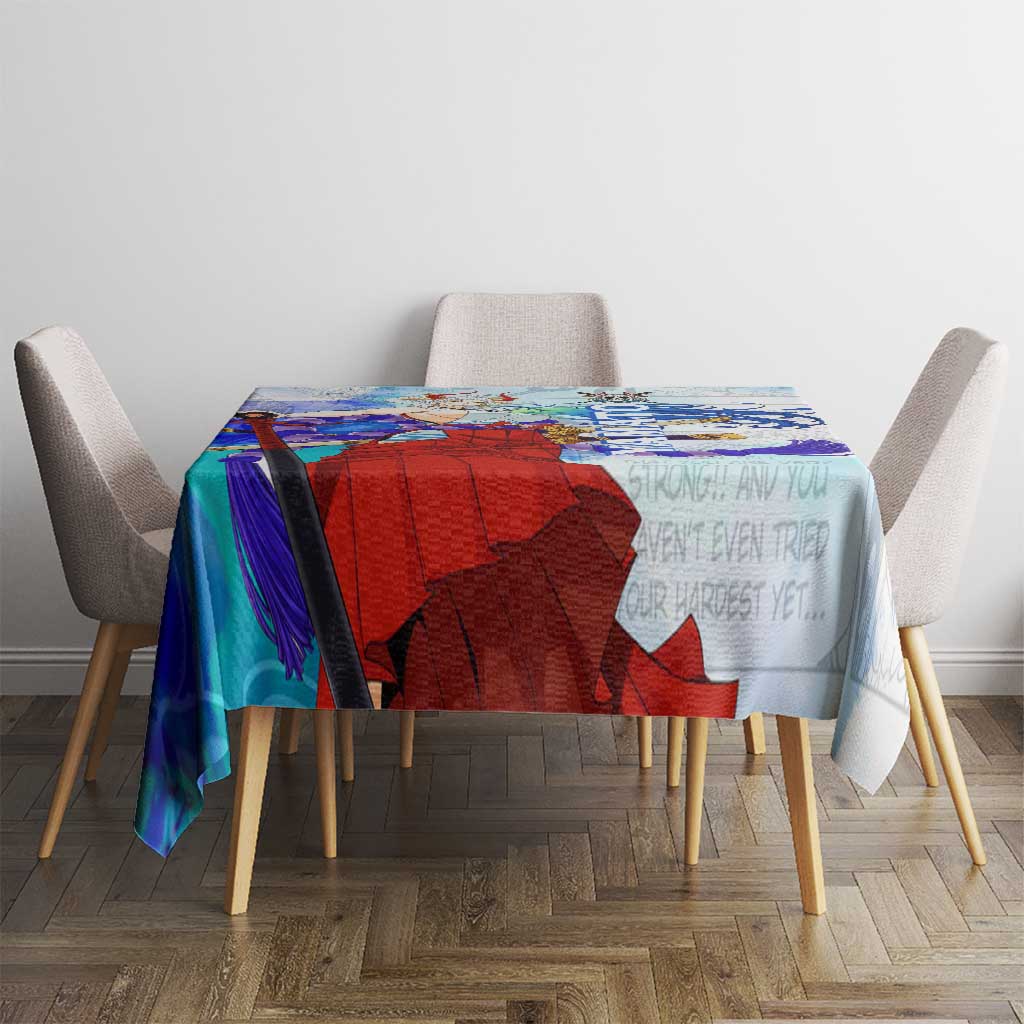 Yamato One Piece Blue Cloud Theme Tablecloth with Manga Panels and Oni Horn Character Design - The Mazicc