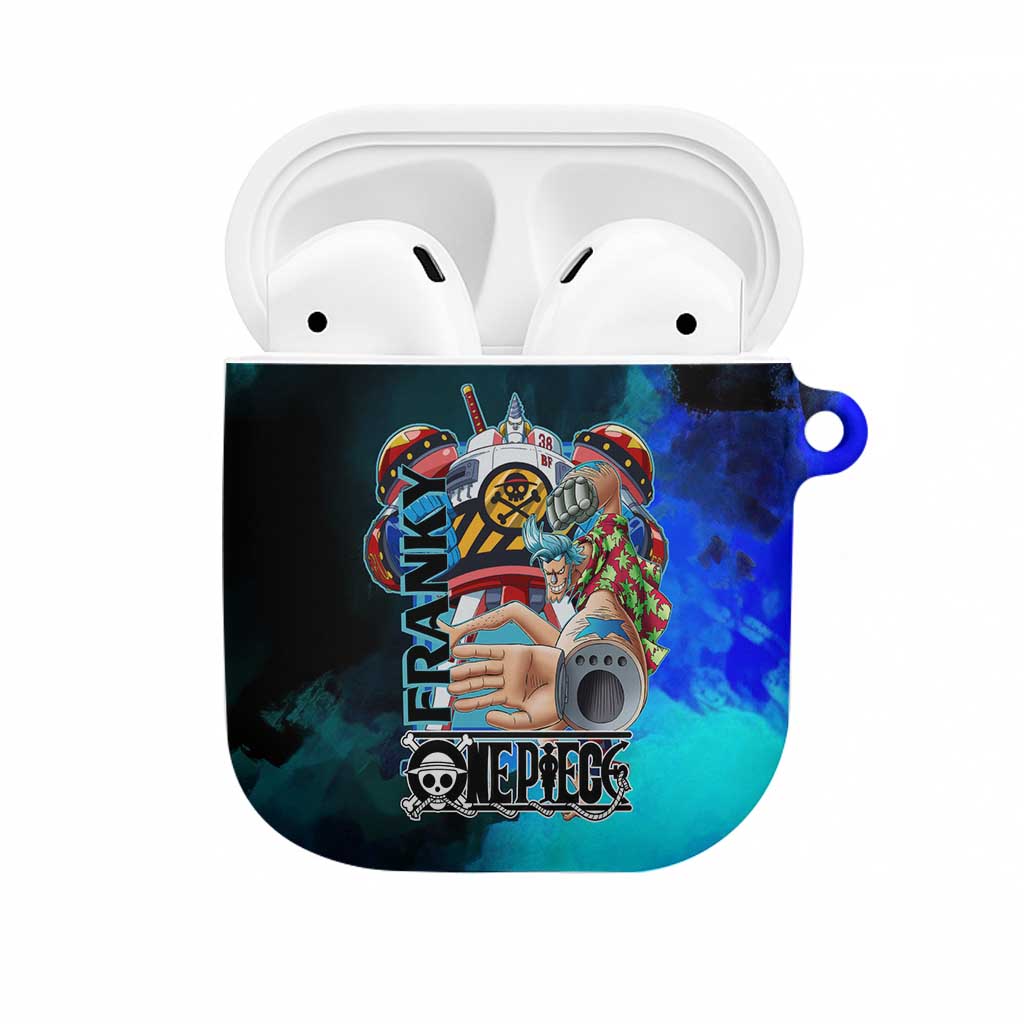 Franky One Piece Blue Theme AirPods Case with Cyborg Design and Shipwright Pose - The Mazicc