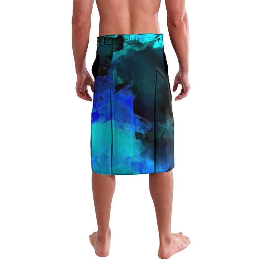 Franky One Piece Blue Theme Lavalava with Cyborg Design and Shipwright Pose - The Mazicc
