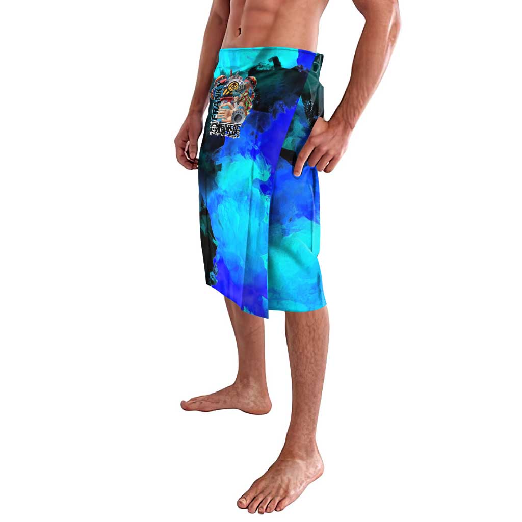 Franky One Piece Blue Theme Lavalava with Cyborg Design and Shipwright Pose - The Mazicc