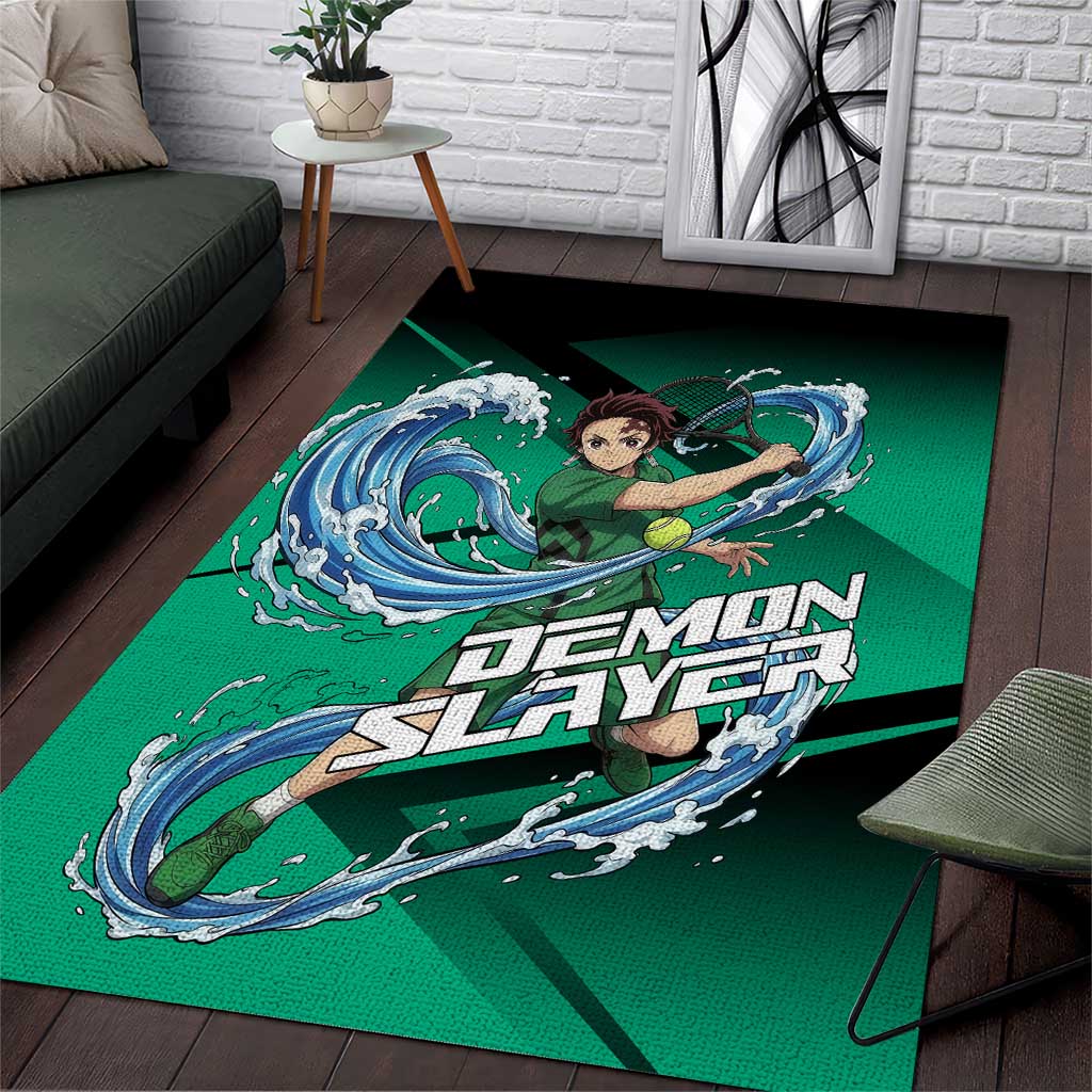 Tanjiro Kamado Water Hashira Area Rug Sporty Anime Mashup Style