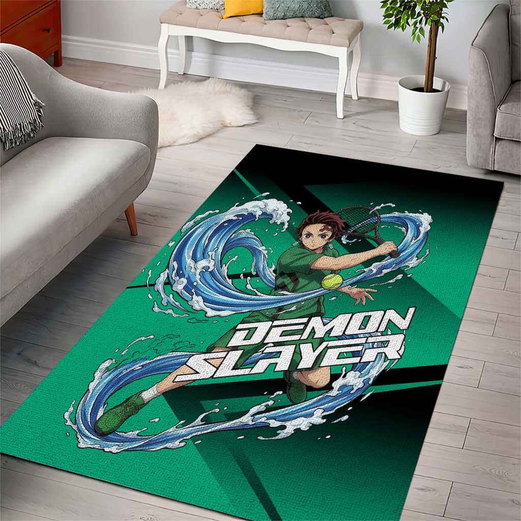 Tanjiro Kamado Water Hashira Area Rug Sporty Anime Mashup Style
