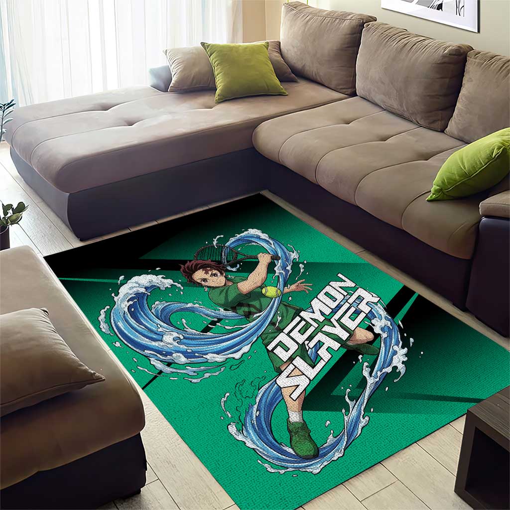 Tanjiro Kamado Water Hashira Area Rug Sporty Anime Mashup Style