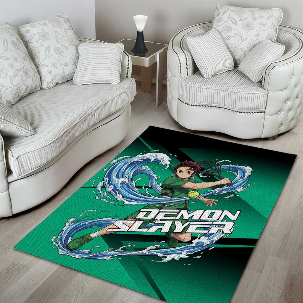 Tanjiro Kamado Water Hashira Area Rug Sporty Anime Mashup Style