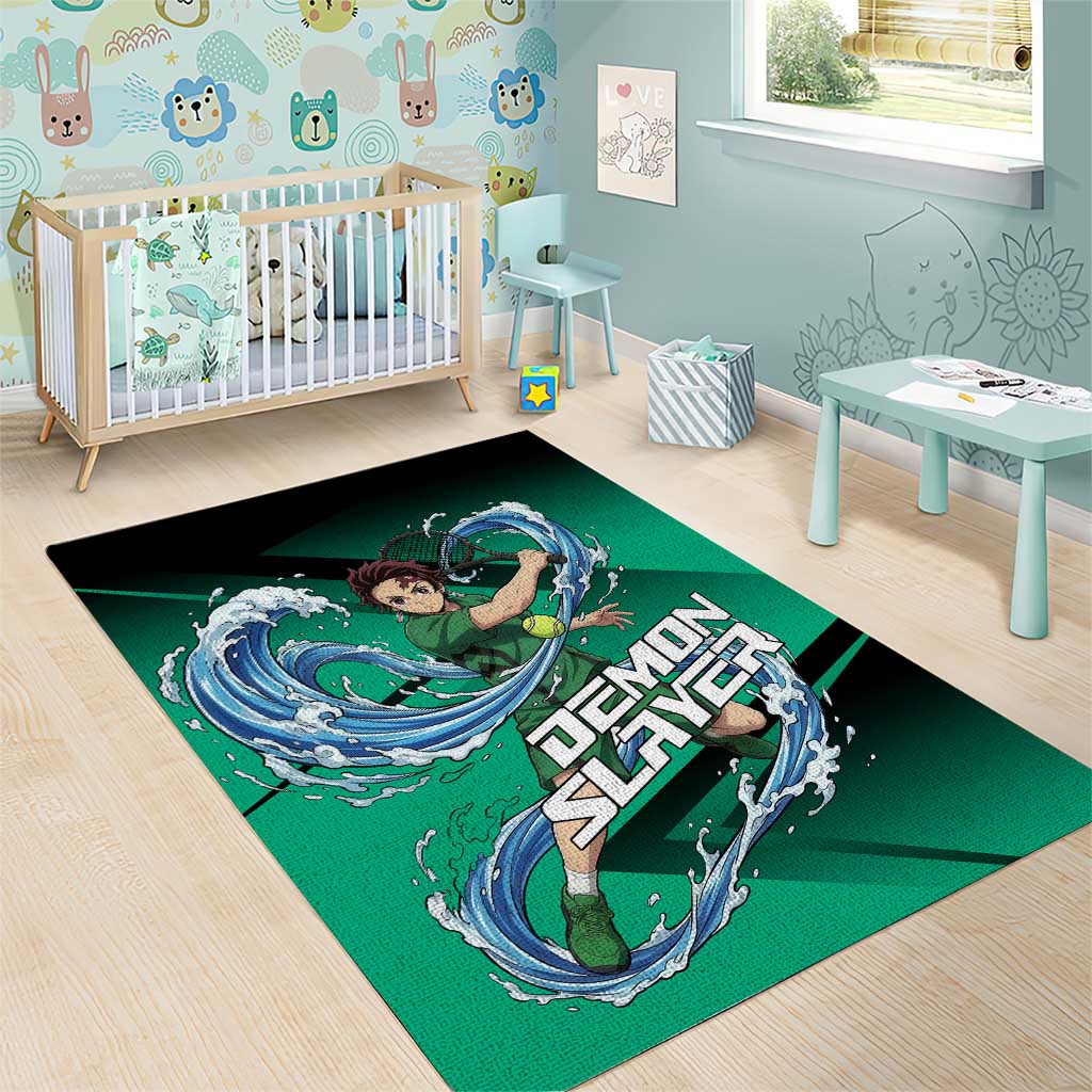 Tanjiro Kamado Water Hashira Area Rug Sporty Anime Mashup Style