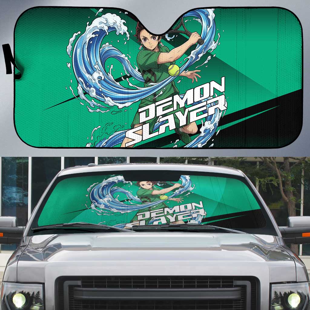 Tanjiro Kamado Water Hashira Auto Sun Shade Sporty Anime Mashup Style