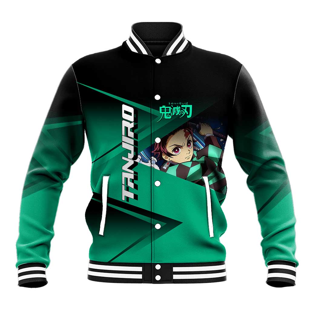 Tanjiro Kamado Water Hashira Baseball Jacket Sporty Anime Mashup Style
