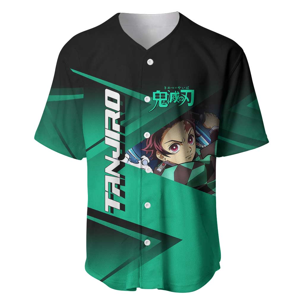 Tanjiro Kamado Water Hashira Baseball Jersey Sporty Anime Mashup Style