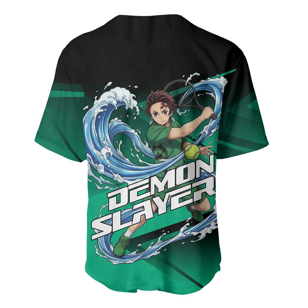 Tanjiro Kamado Water Hashira Baseball Jersey Sporty Anime Mashup Style