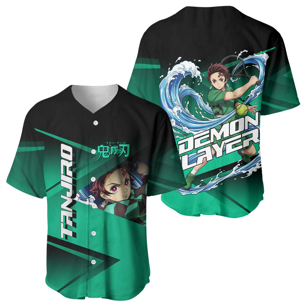 Tanjiro Kamado Water Hashira Baseball Jersey Sporty Anime Mashup Style