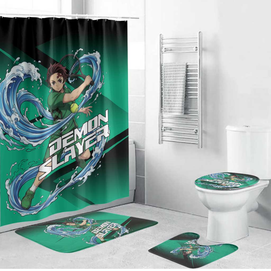 Tanjiro Kamado Water Hashira Bathroom Set Sporty Anime Mashup Style
