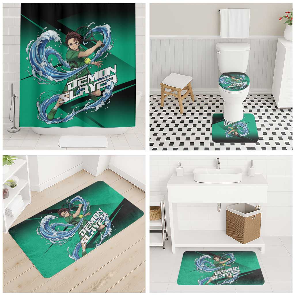 Tanjiro Kamado Water Hashira Bathroom Set Sporty Anime Mashup Style