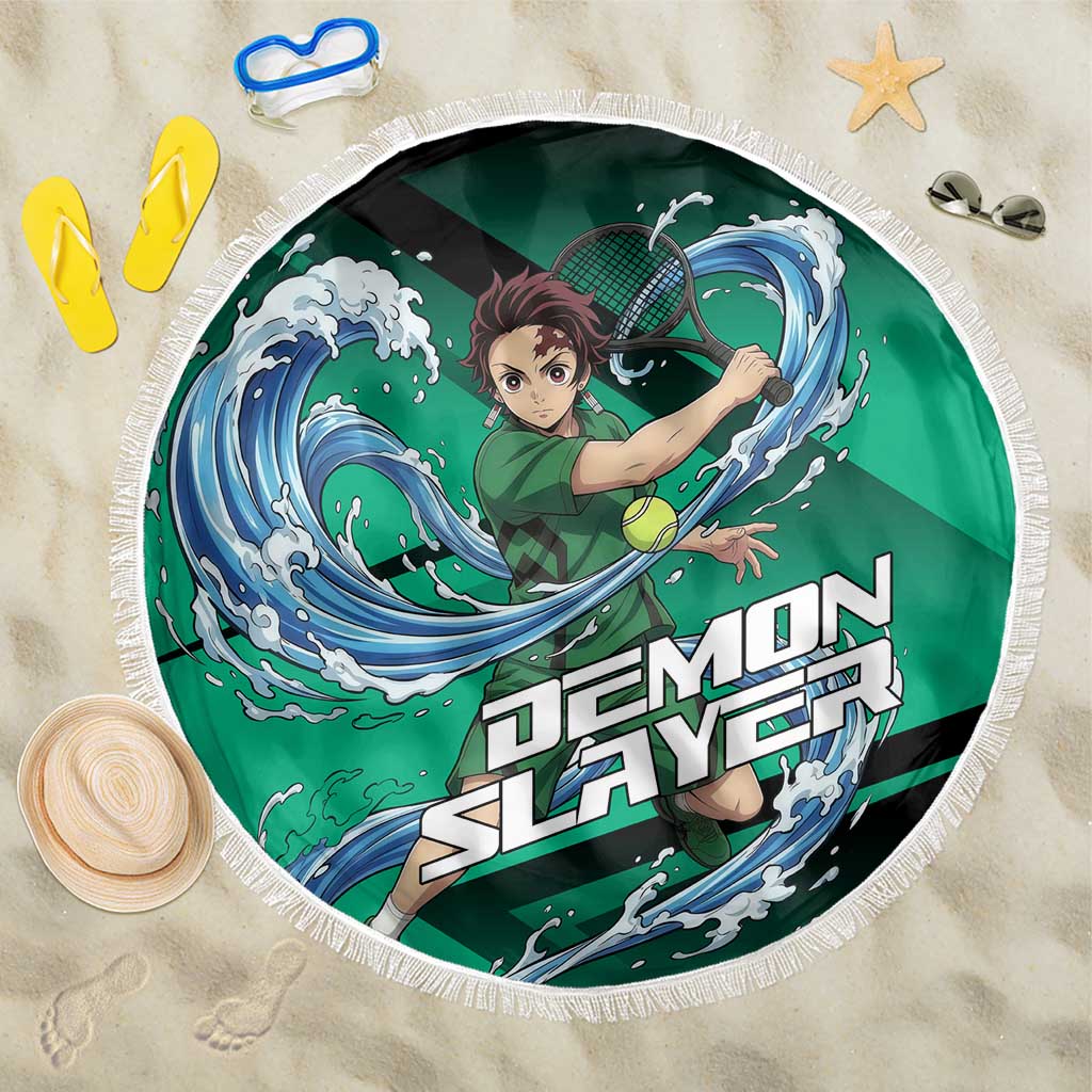 Tanjiro Kamado Water Hashira Beach Blanket Sporty Anime Mashup Style