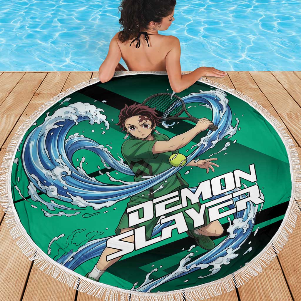 Tanjiro Kamado Water Hashira Beach Blanket Sporty Anime Mashup Style