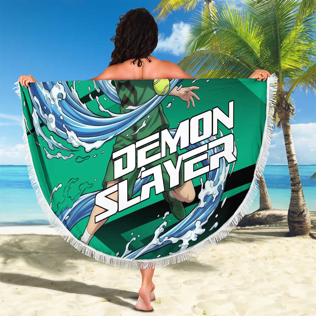 Tanjiro Kamado Water Hashira Beach Blanket Sporty Anime Mashup Style