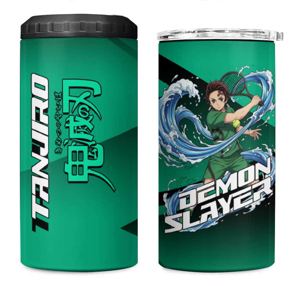 Tanjiro Kamado Water Hashira 4 in 1 Can Cooler Tumbler Sporty Anime Mashup Style