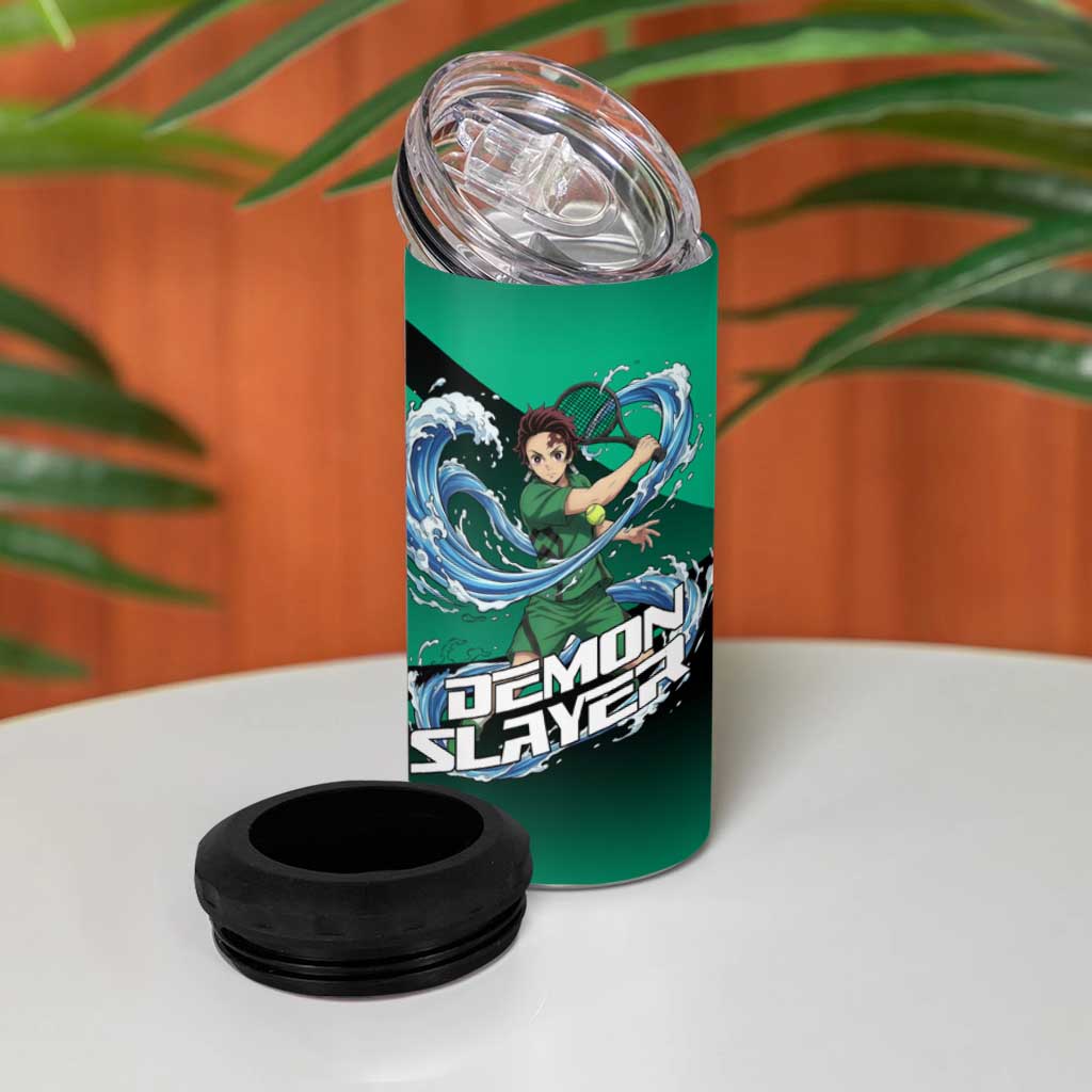 Tanjiro Kamado Water Hashira 4 in 1 Can Cooler Tumbler Sporty Anime Mashup Style