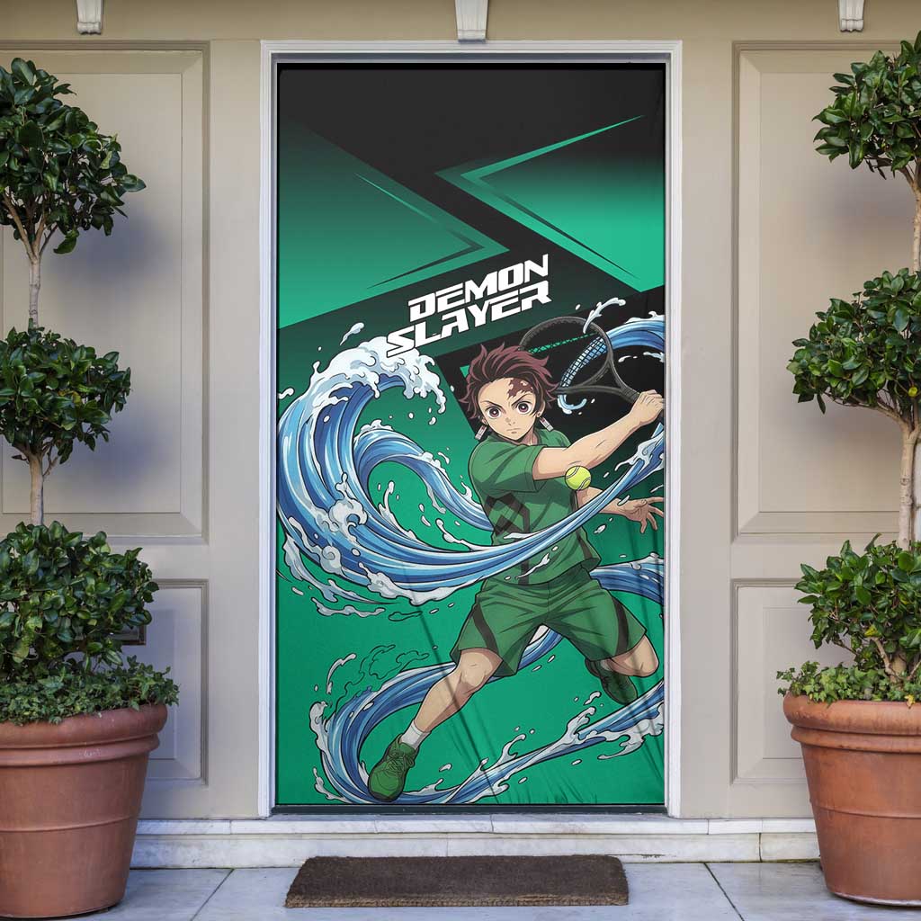 Tanjiro Kamado Water Hashira Door Cover Sporty Anime Mashup Style