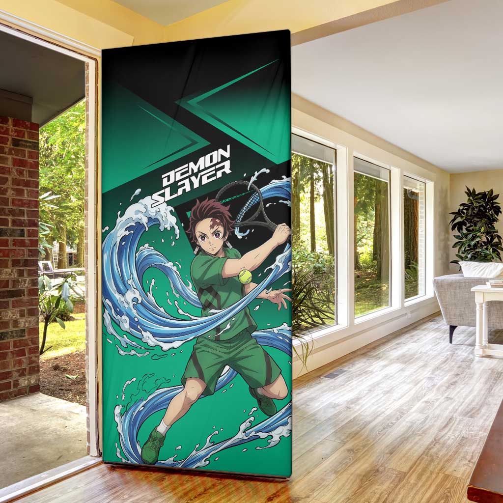 Tanjiro Kamado Water Hashira Door Cover Sporty Anime Mashup Style