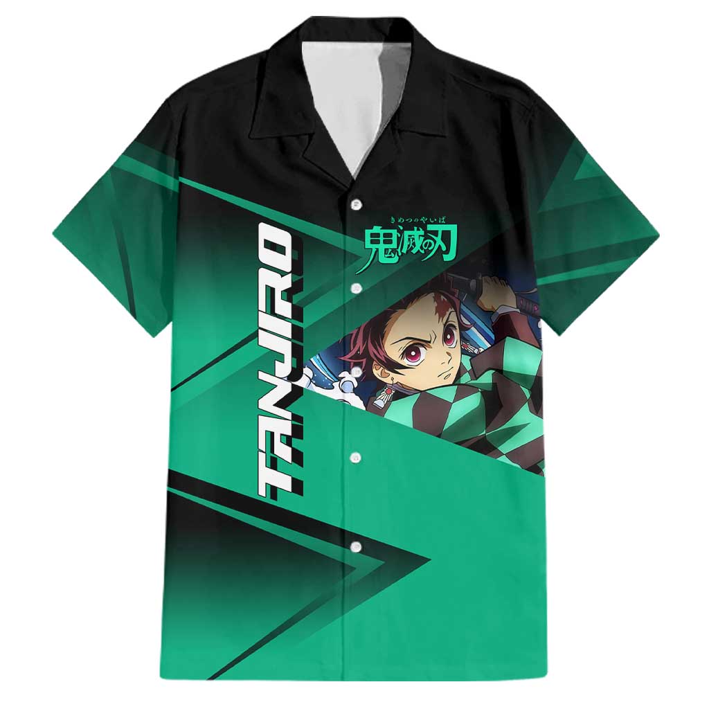Tanjiro Kamado Water Hashira Family Matching Long Sleeve Bodycon Dress and Hawaiian Shirt Sporty Anime Mashup Style
