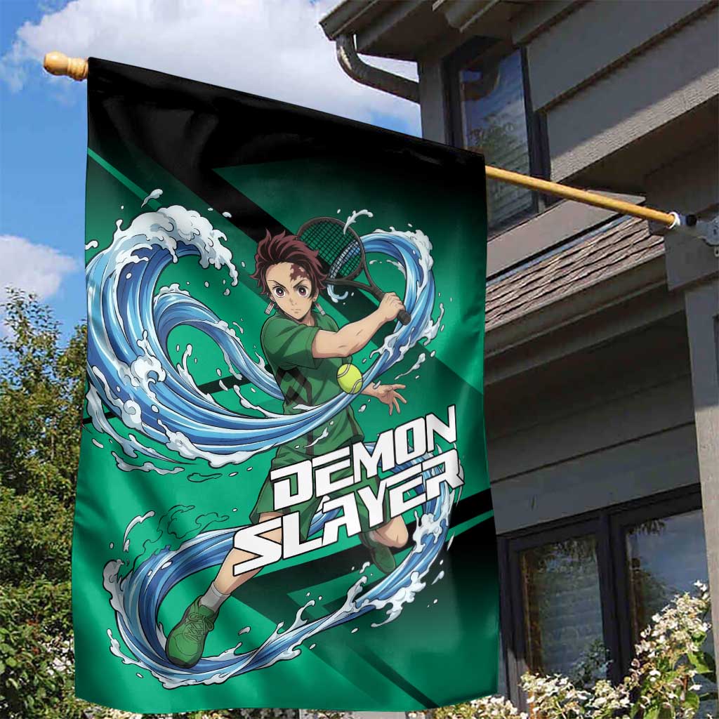 Tanjiro Kamado Water Hashira Garden Flag Sporty Anime Mashup Style
