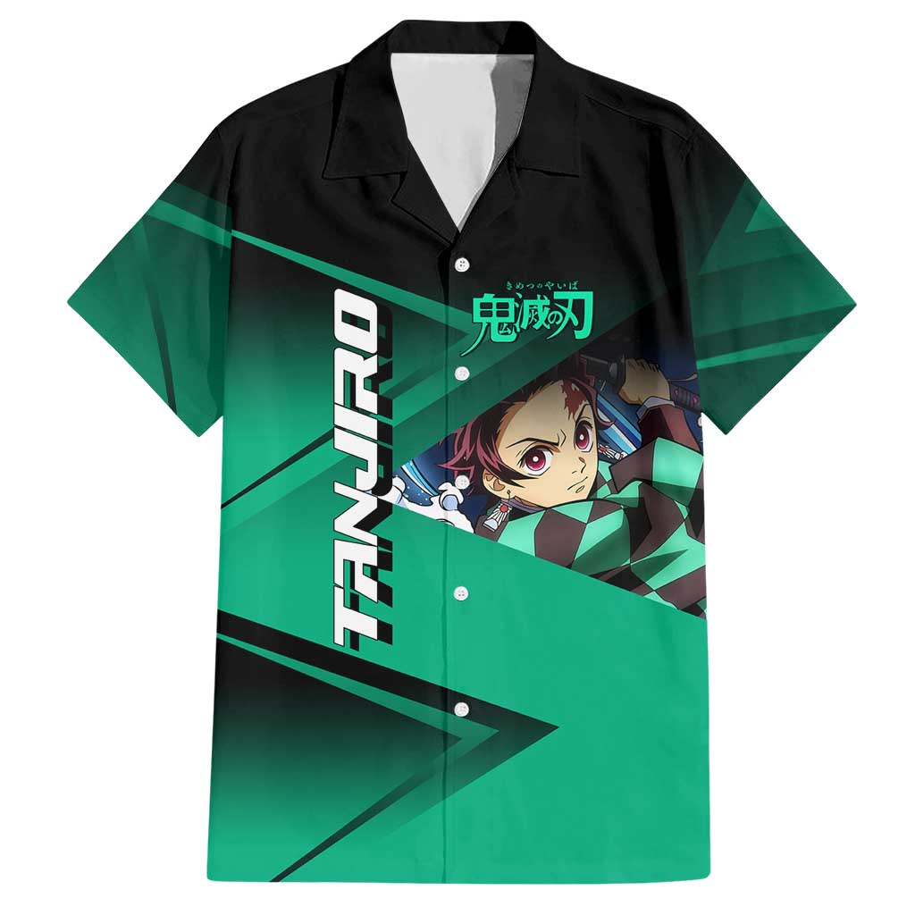Tanjiro Kamado Water Hashira Hawaiian Shirt Sporty Anime Mashup Style