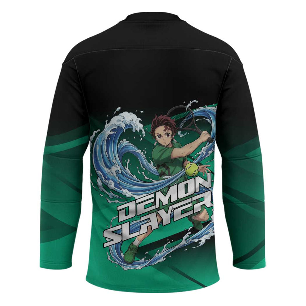 Tanjiro Kamado Water Hashira Hockey Jersey Sporty Anime Mashup Style