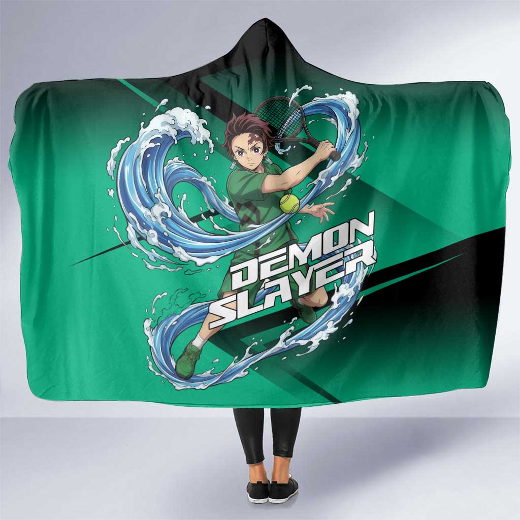 Tanjiro Kamado Water Hashira Hooded Blanket Sporty Anime Mashup Style