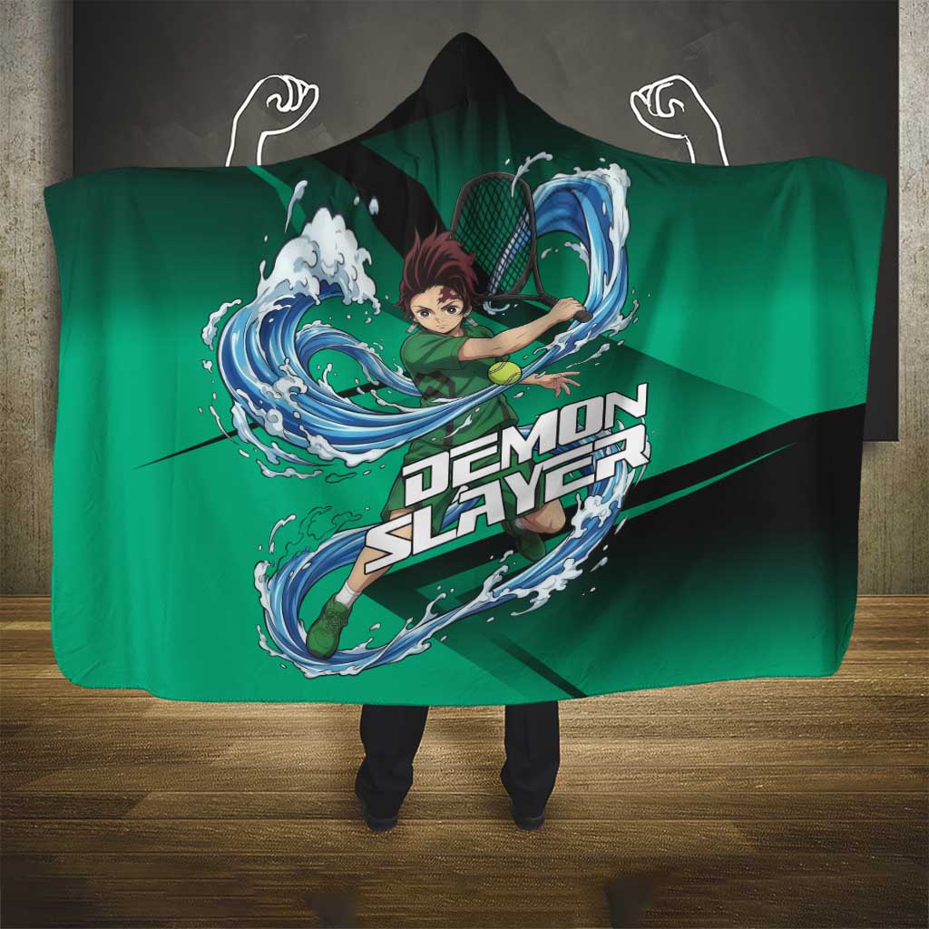 Tanjiro Kamado Water Hashira Hooded Blanket Sporty Anime Mashup Style