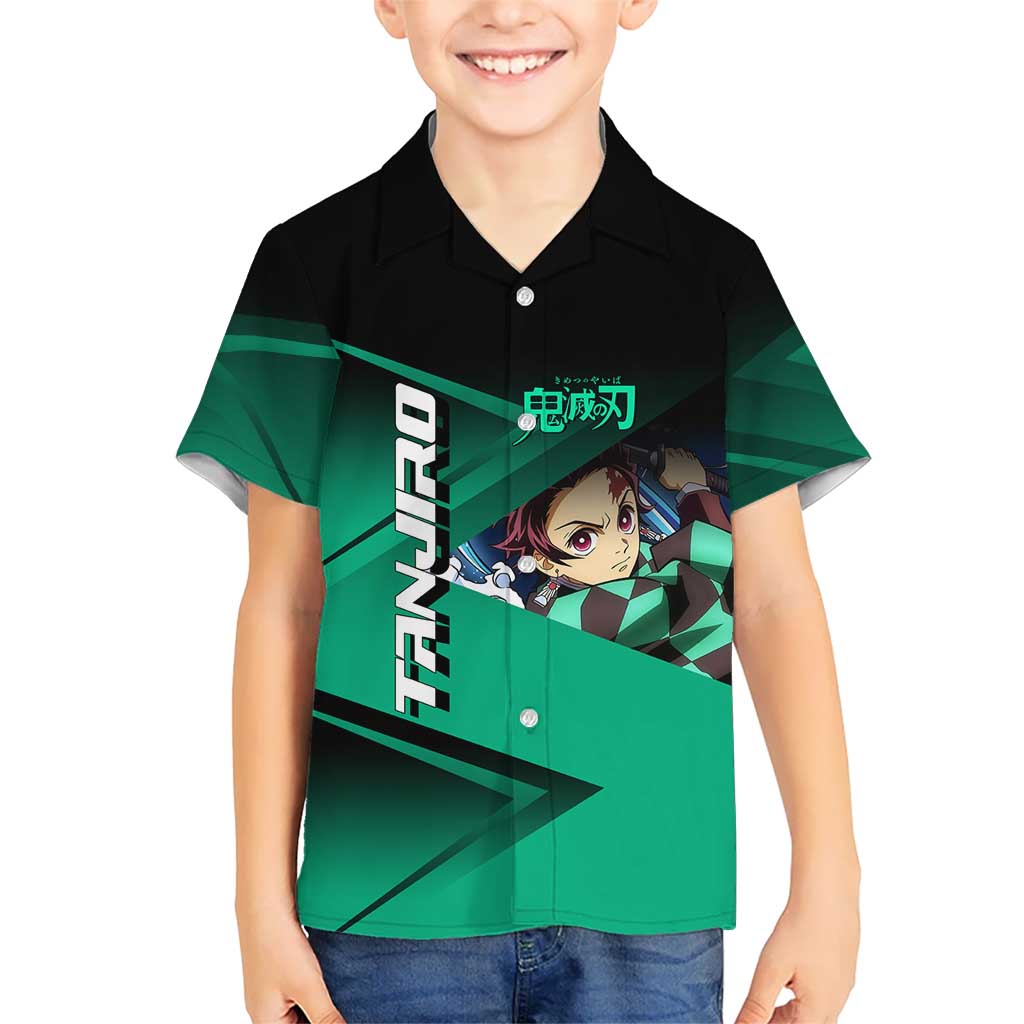 Tanjiro Kamado Water Hashira Kid Hawaiian Shirt Sporty Anime Mashup Style