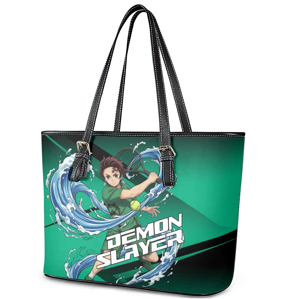 Tanjiro Kamado Water Hashira Leather Tote Bag Sporty Anime Mashup Style