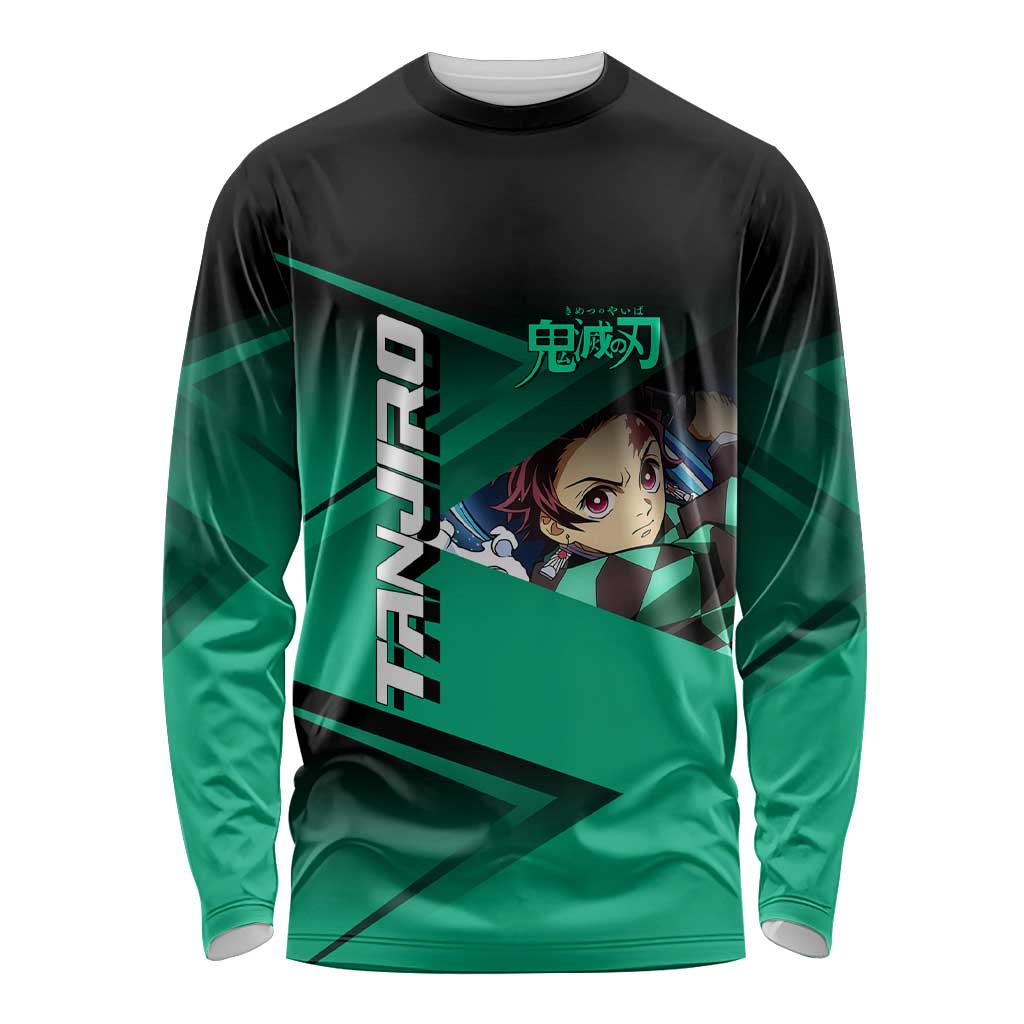Tanjiro Kamado Water Hashira Long Sleeve Shirt Sporty Anime Mashup Style