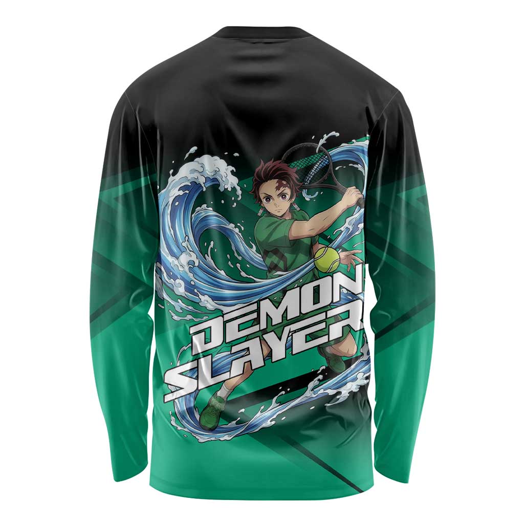 Tanjiro Kamado Water Hashira Long Sleeve Shirt Sporty Anime Mashup Style