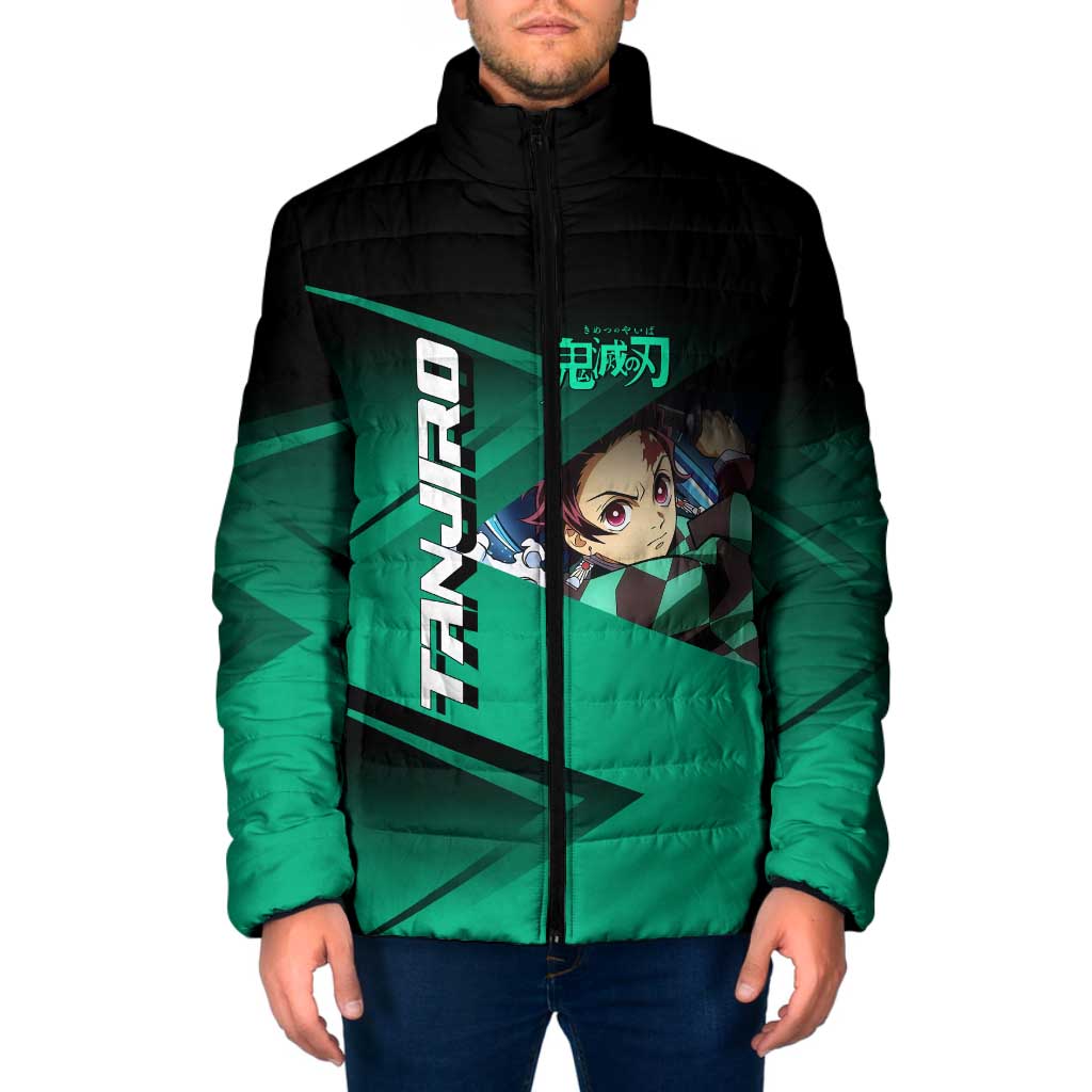 Tanjiro Kamado Water Hashira Padded Jacket Sporty Anime Mashup Style