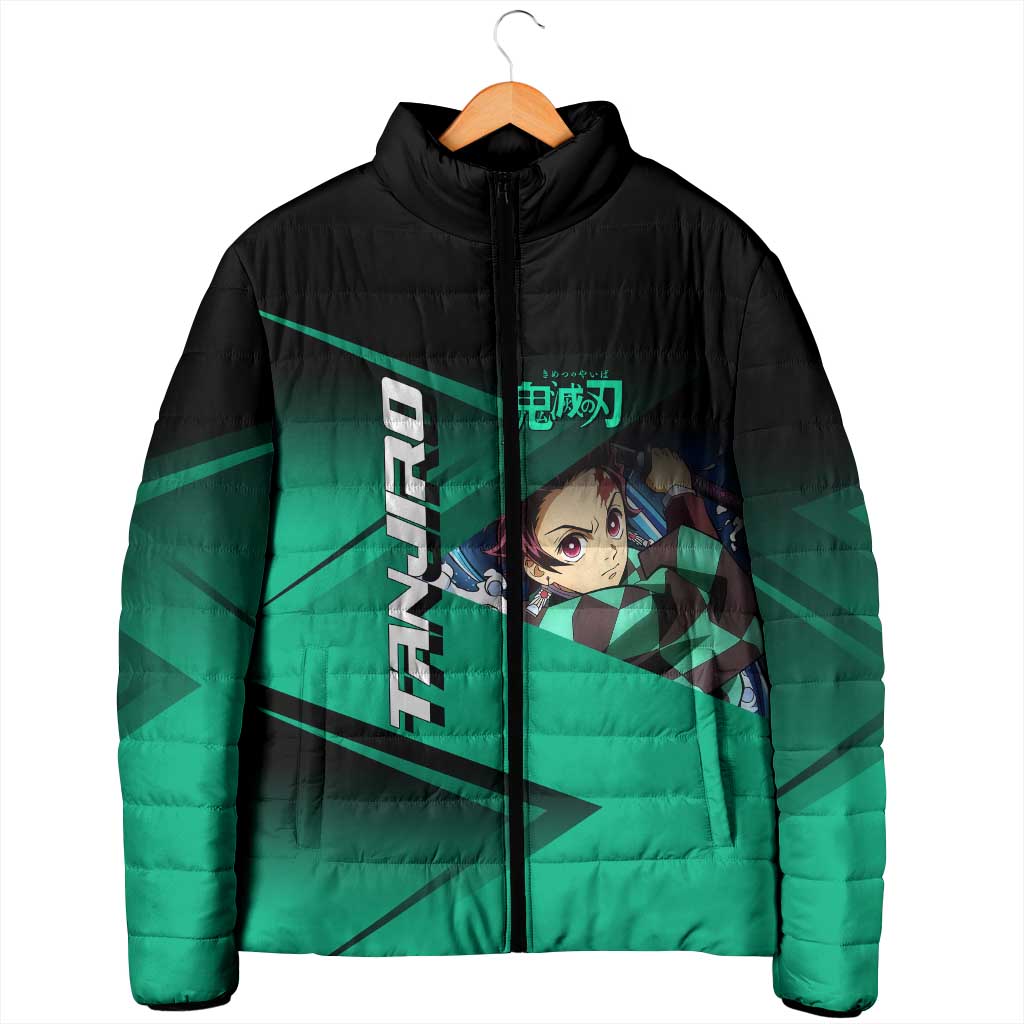 Tanjiro Kamado Water Hashira Padded Jacket Sporty Anime Mashup Style