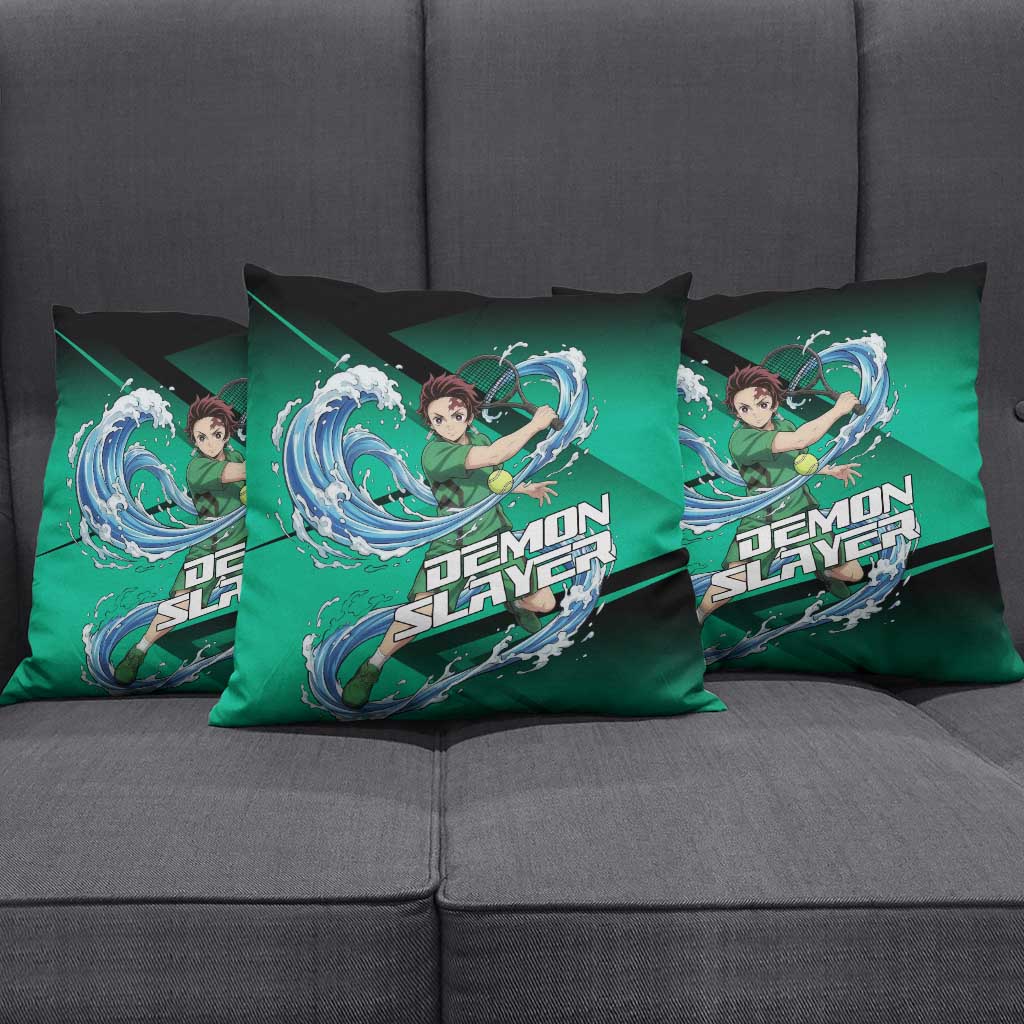 Tanjiro Kamado Water Hashira Pillow Cover Sporty Anime Mashup Style