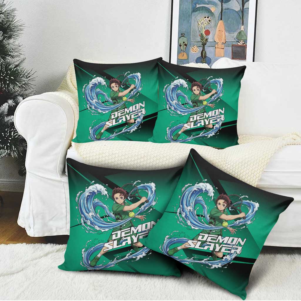 Tanjiro Kamado Water Hashira Pillow Cover Sporty Anime Mashup Style