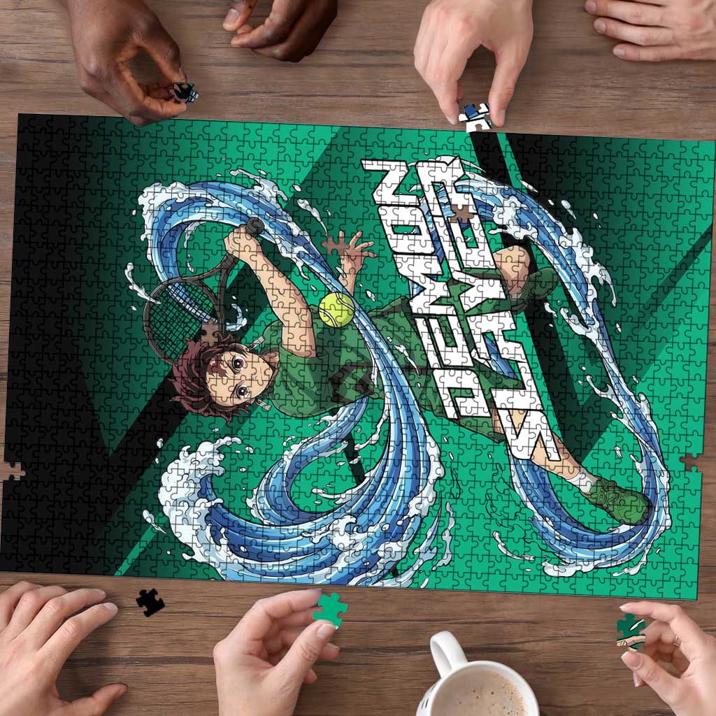 Tanjiro Kamado Water Hashira Puzzle Sporty Anime Mashup Style
