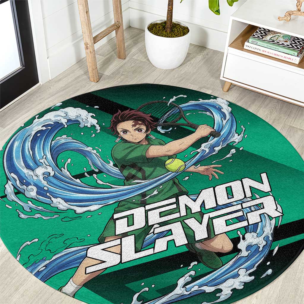 Tanjiro Kamado Water Hashira Round Carpet Sporty Anime Mashup Style