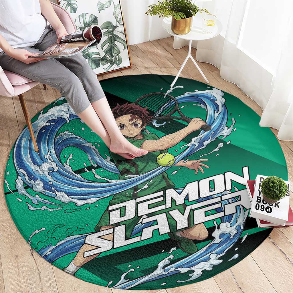 Tanjiro Kamado Water Hashira Round Carpet Sporty Anime Mashup Style