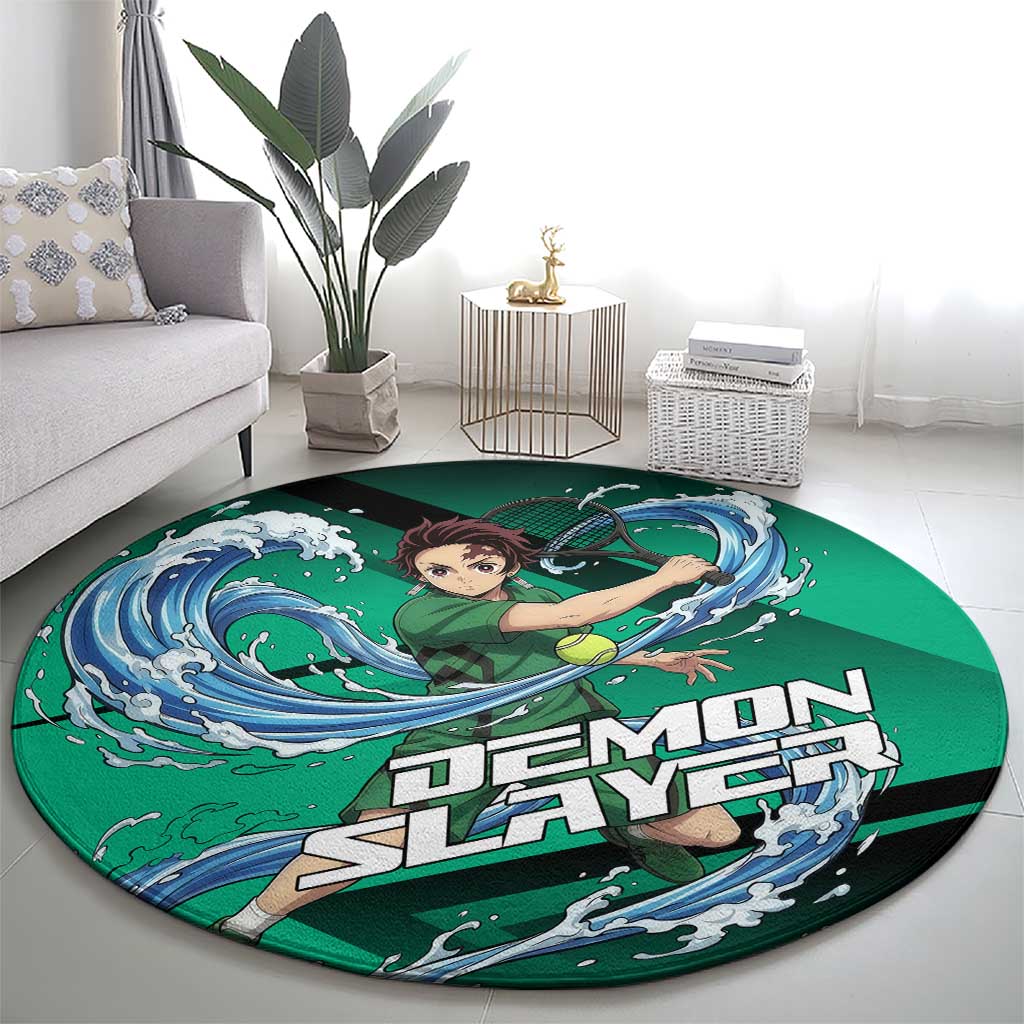 Tanjiro Kamado Water Hashira Round Carpet Sporty Anime Mashup Style