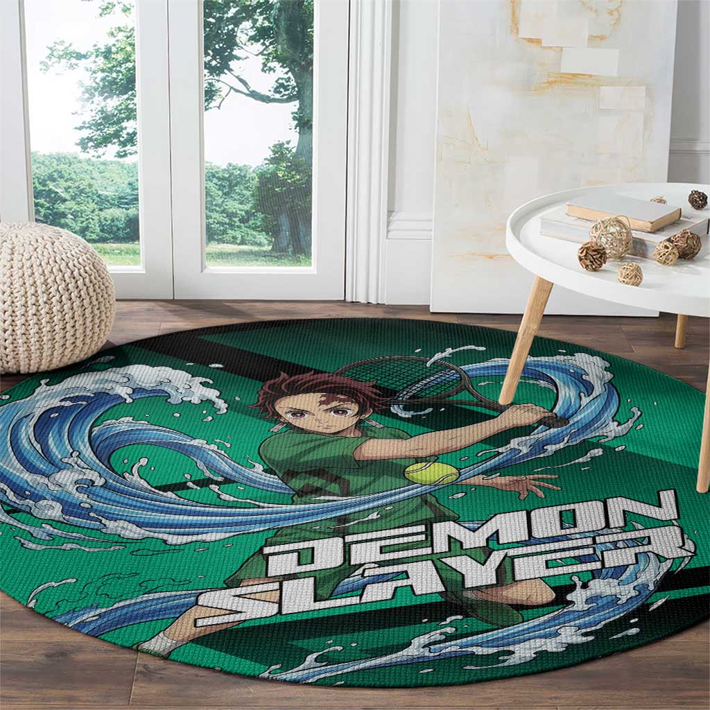 Tanjiro Kamado Water Hashira Round Carpet Sporty Anime Mashup Style
