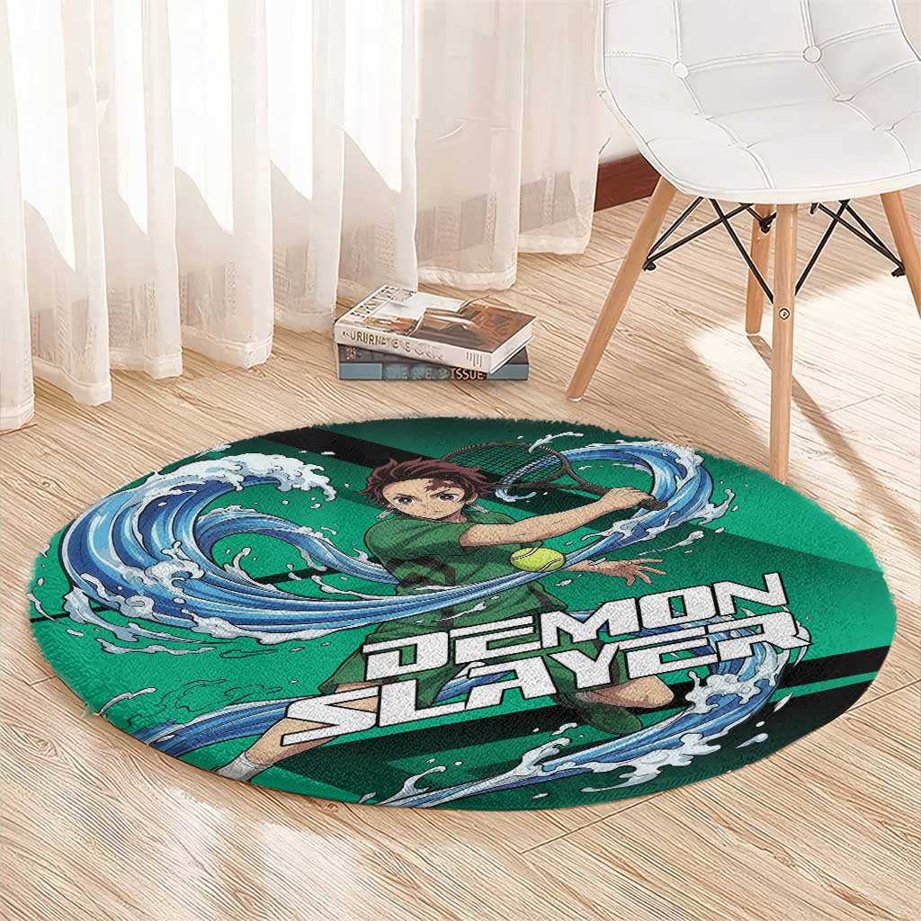 Tanjiro Kamado Water Hashira Round Carpet Sporty Anime Mashup Style